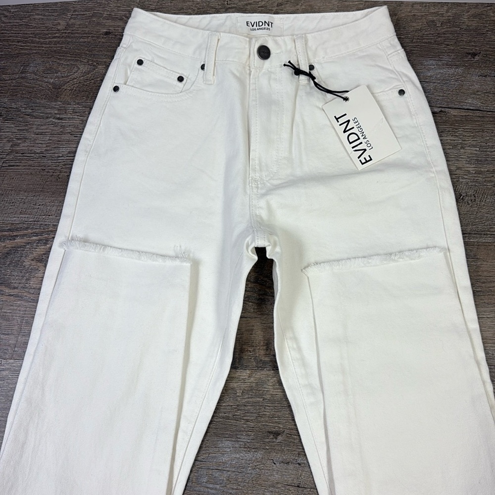 NEW EVIDNT ORSAY SLIM  High Rise Cropped Notched Ankle Jeans 24
